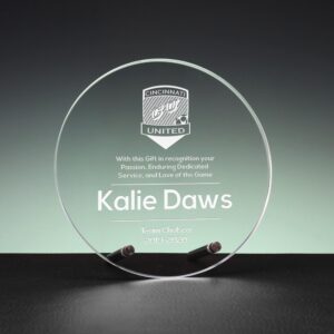 Canterbury Round Plaque, Clear