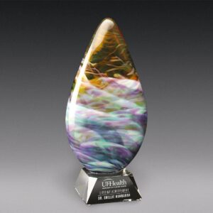 Aurora Teardrop, Art Glass