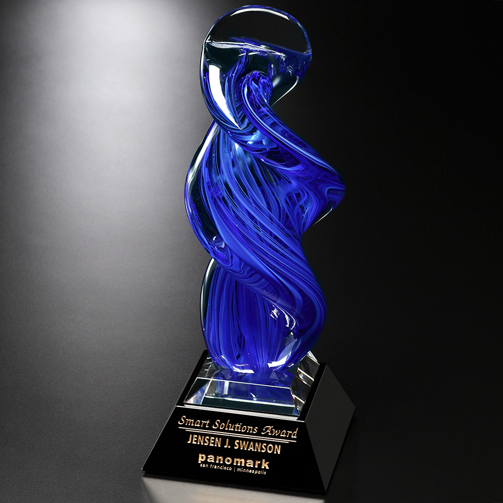 Blue Whirlwind Award, Art Glass