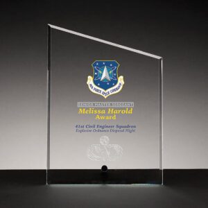 Canterbury Slant Plaque, Clear