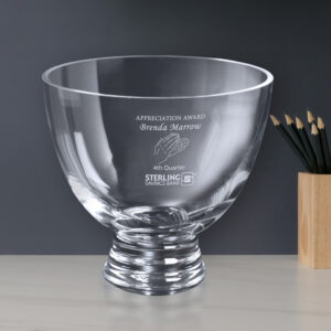 Clear Pedestal Bowl, Optic