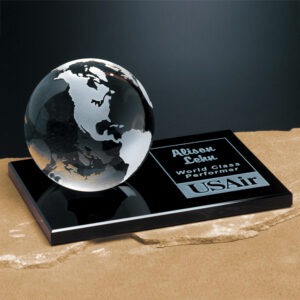 Continental Globe on Glass Base, Optic