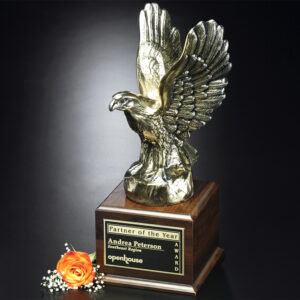 Fearless Eagle, Bronze & Wood