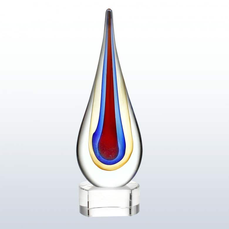 Teardrop - Yellow, Art Glass