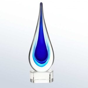 Teardrop - Blue, Art Glass