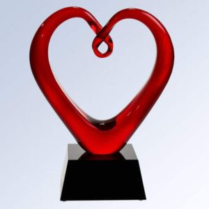 The Whole Hearted with Black Base, Art Glass