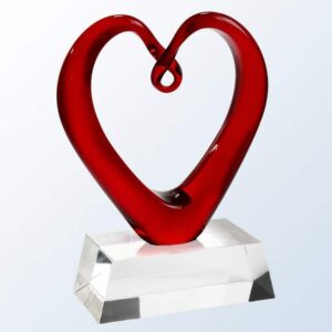 The Whole Hearted with Clear Base, Art Glass