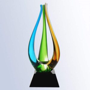 The Tripod with Black Base, Art Glass