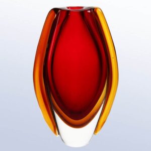 The Red Lava Vase, Art Glass