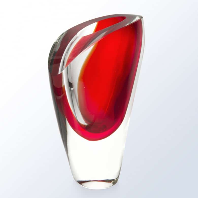 Lush Vase Red, Art Glass