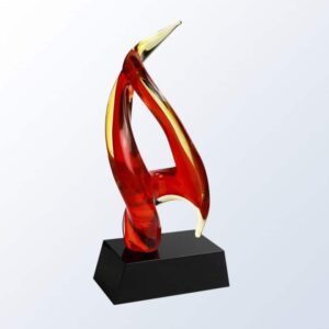 Inferno with Black Base, Art Glass
