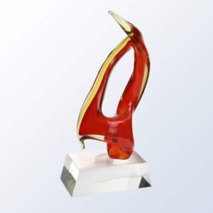 Inferno with Crystal Base, Art Glass