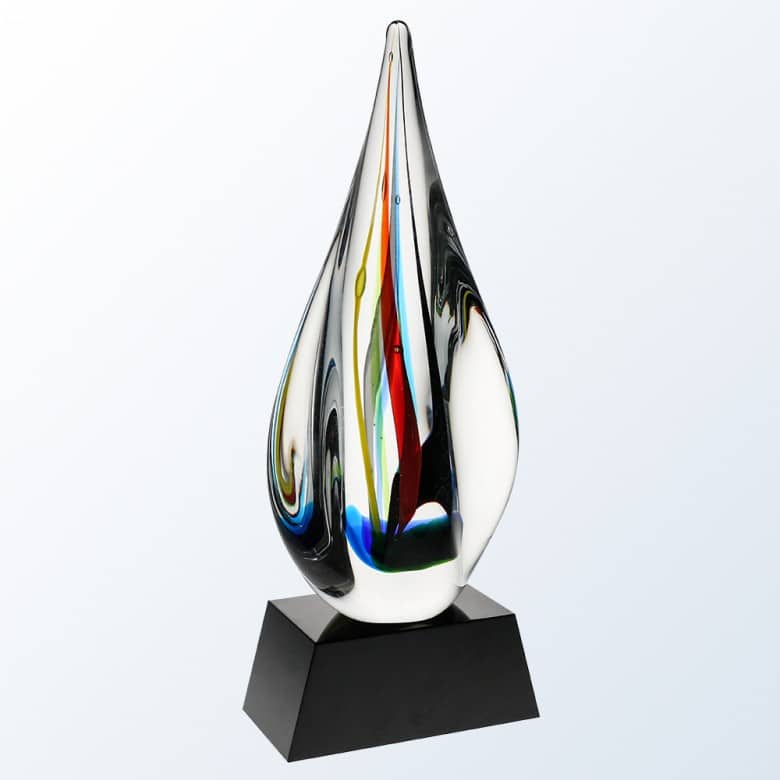 Candy Stripes with Black Base, Art Glass