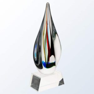 Candy Stripes with Clear Base, Art Glass