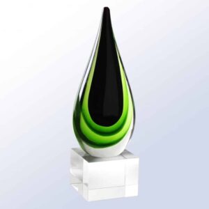 Green Teardrop Award, Art Glass