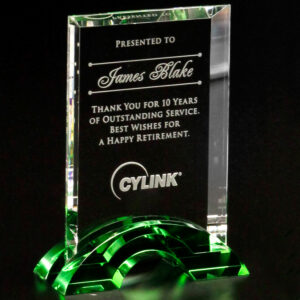 Greenbury Emerald Rectangle, Green Optic
