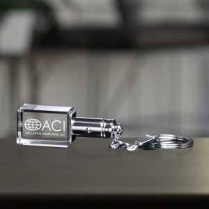 Rectangle Lighted Keychain, Optic