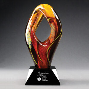 Quantum - Amber, Art Glass