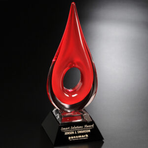 Red Teardrop Award, Art Glass