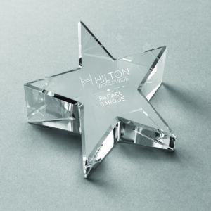 Slant Star Paperweight, Optic