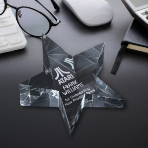 Slanted Star Paperweight, Optic