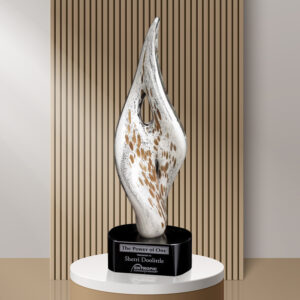 White Swirl Award, Art Glass
