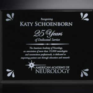 Aberdeen Black Laser Plaque, Wood