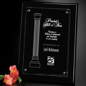 Canterbury Black Plaque, Optic & Wood