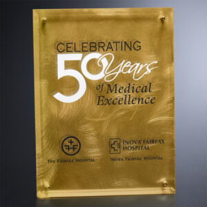 Gold Alloy Plaque, Optic & Metal