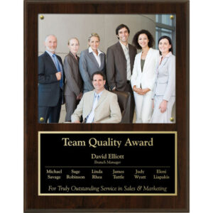 Picture Plaque Walnut Finish, Wood
