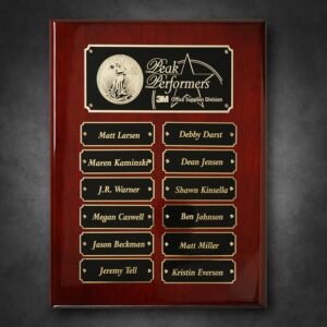 Rosewood Piano Finish Perpetual Plaque, Wood