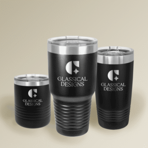 Polar Camel Ringneck Vacuum Insulated Tumbler w/Clear Lid, Stainless Steel